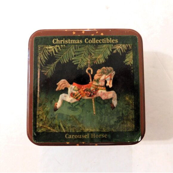 Willitts Designs Galloping Carousel Horse Christmas Ornament Head Down 5305 Tin - Picture 2 of 10